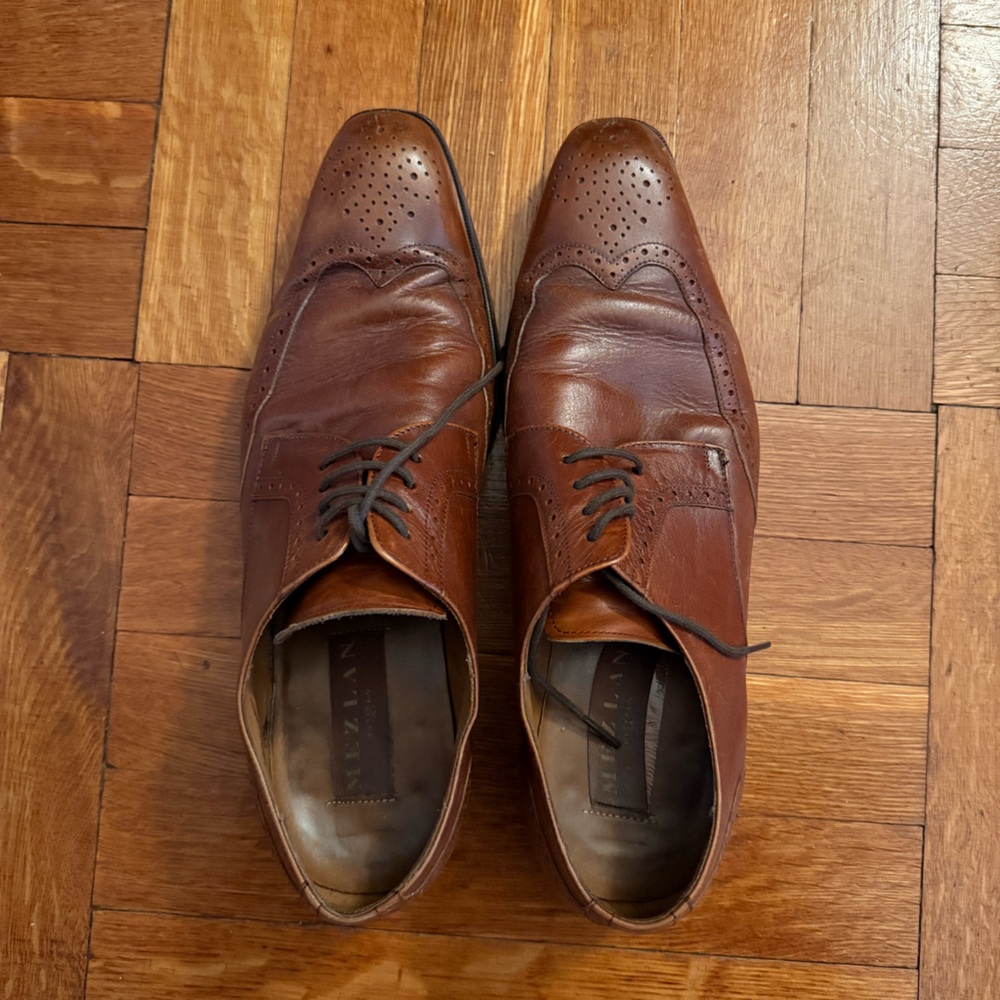 Mezlan Men's Brown Leather Dress Shoes